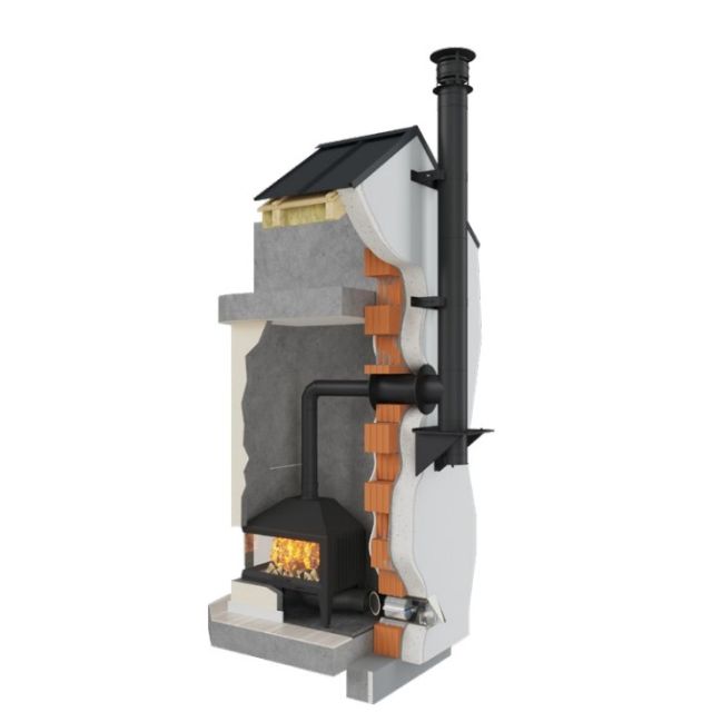 Ø 130 Schornstein online konfigurieren Matt Innen- und Außenmontage - Schornstein-es