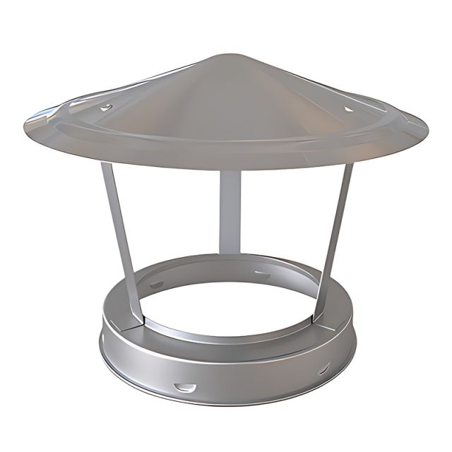 Edelstahlschornstein Regenhaube Ø 130-150-180-200 mm