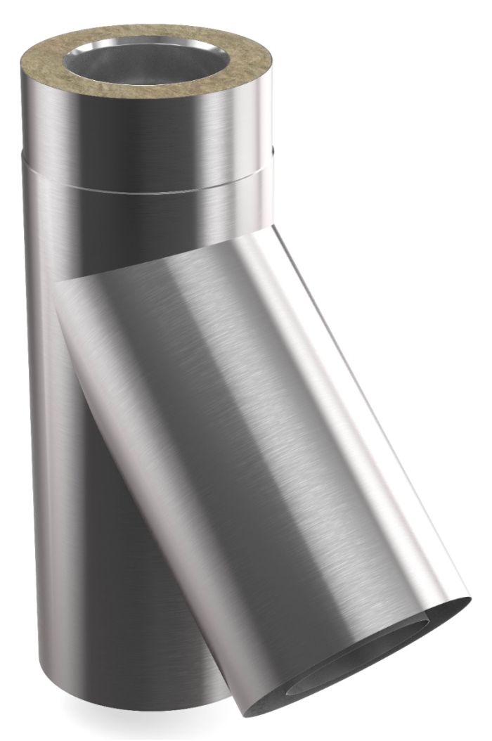 Steck-Fit - T-Stück 45° Ø 150 mm - Matt 