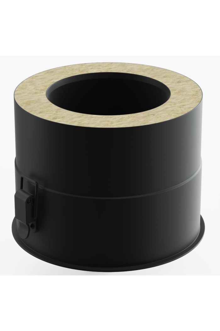 Schornstein-es Verankerungsplatte Ø150mm Schwarz Matt