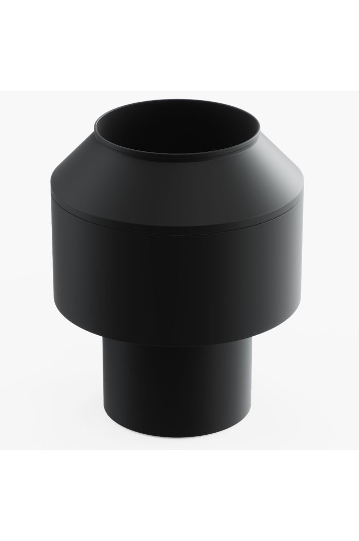 Schornstein-es Mündungselement Ø 100mm  Schwarz Matt 