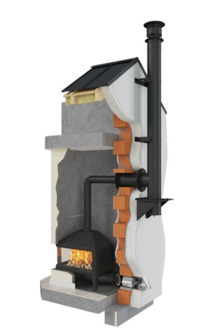 Ø 200 Schornstein online konfigurieren Matt Innen- und Außenmontage - Schornstein-es