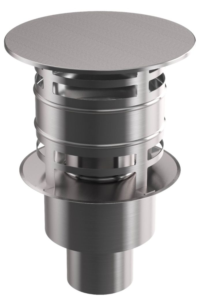 Steck-Fit - Regenhaube mit Windschutz Ø 150 mm - Matt